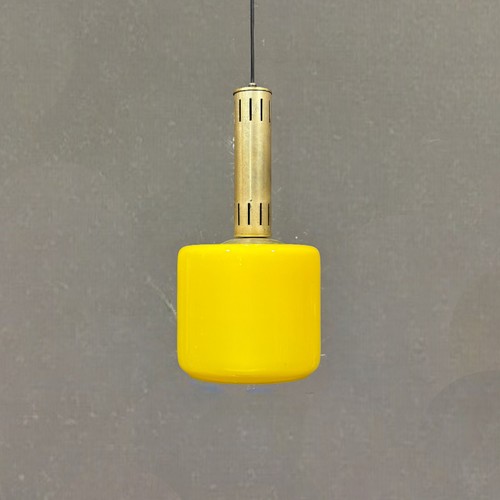 Lampe suspendue verre jaune - lampe,