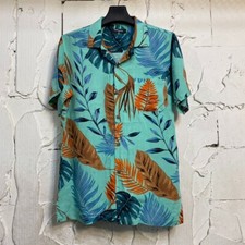 Chemise hawaienne turquoise à