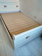 Lit blanc 140+sommier+matelas de qualité