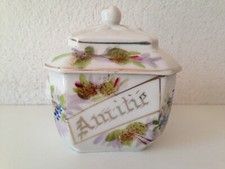 Ancien sucrier porcelaine de Paris  boite bonbonnière Old sugar bowl  XIX ème 64