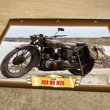 BSA 500 WD M20 1939 fiche carte moto passion collection Atlas