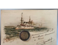 CP croiseur de 1ere classe type Alger Jean Bart datée 1917 marine flotte navire