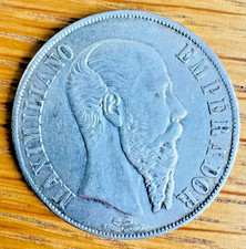 MEXIQUE - MEXICO - 1 Peso Maximilien Ier 1867 - Argent - Silver
