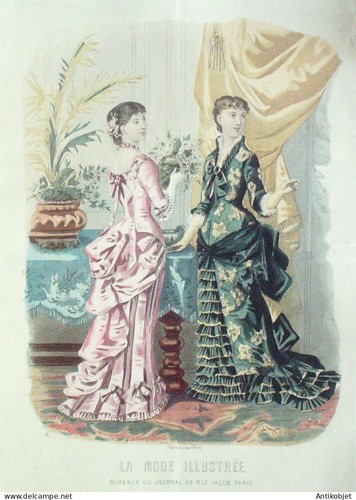 Gravure mode illustree 1882 - gravure,