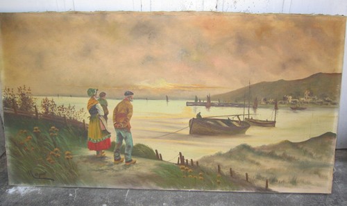 Tableau ancien huile sur - tableau, ancien,