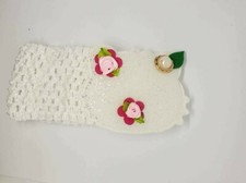 bandeau bébé fleur élastique tête accessoire cheveux fille enfant mariage fête