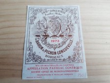 Etiquette vin chateau pichon - vin,