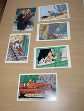 Lot 6 cartes postales Tintin vintage 2001 Hergé Moulinsart TBE