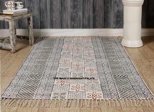 Grand bloc imprimé tapis main - imprimé,