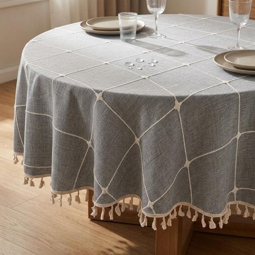 Nappe jacquard ronde - nappe,