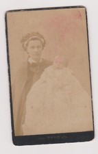 Photo ancienne ?️ nourrice bébé CDV robe de baptême TYPE vers 1870 ?