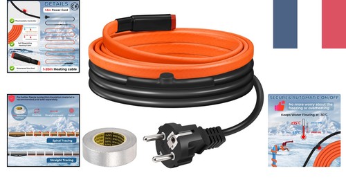 Câble chauffant avec - câble, 1m