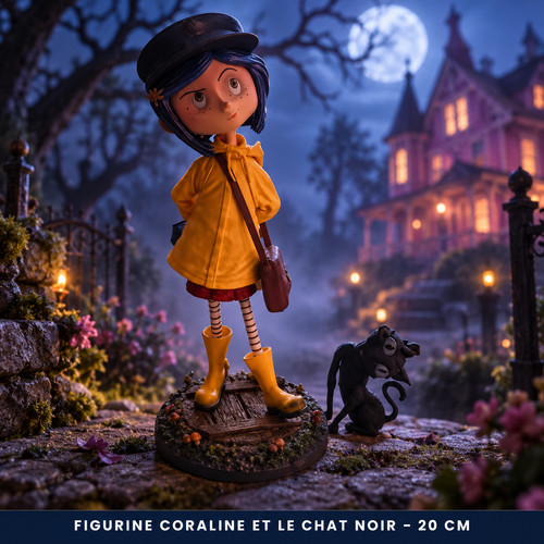 Figurine coraline chat - coraline, le