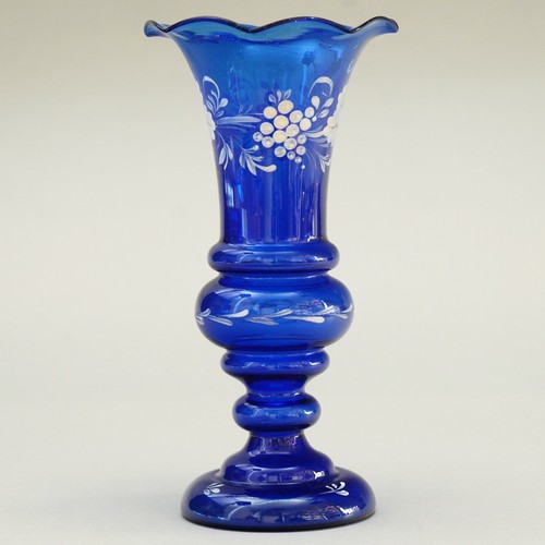 Antique vase verre bleu - verre,