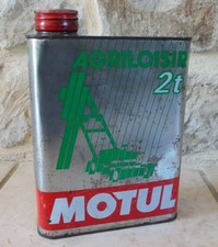 Vintage MOTUL Oil can Agriloisir 2t tin old antique France canister red vtg