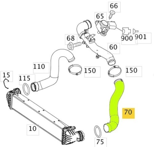 Durite turbo pour mercedes - pour,