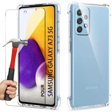 Coque Silicone A22 A13 A33 A42 A52s A53 A72 A73 5G F52 Antichoc + Verre Trempé