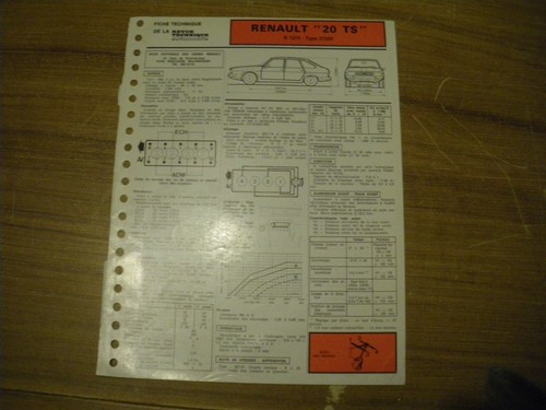 Fiche technique renault ts - renault,