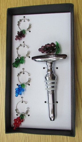 Art glass set grapes - glass, 5