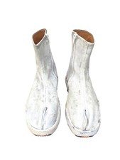 Maison Margiela Fusion - Tabi white painted boots Size 40 / Fits US 8 - Martin