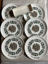 Lot de 6 assiettes porcelaine de Gien + ramequin
