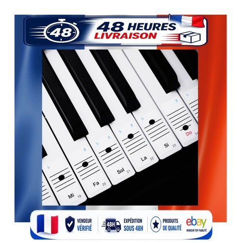 Autocollants clavier piano - autocollants,