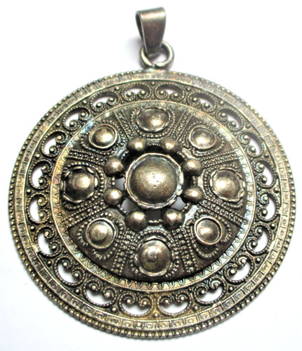 Ancien pendentif argenté - pendentif,
