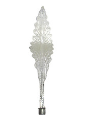 1 FEUILLE VINTAGE EN VERRE DE