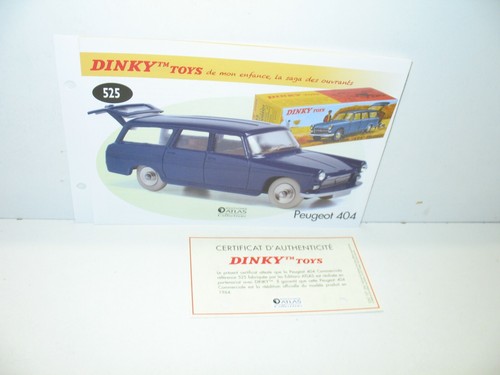 Fiche certif dinky toys - fiche,