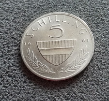 Autriche 5 Schilling 1981 KM:2889a cheval Lipizzan  [3038]