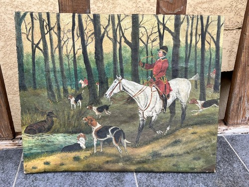 Ancien tableau huile - ancien, sur