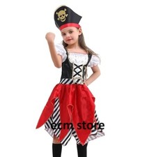 Costume de pirate filles Déguisement Halloween Mardi gras Taille 3 - 4 ans /EBRS