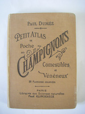 RARE 1895 superbe petit atlas de poche des champignons COMESTIBLES ET VENENEUX