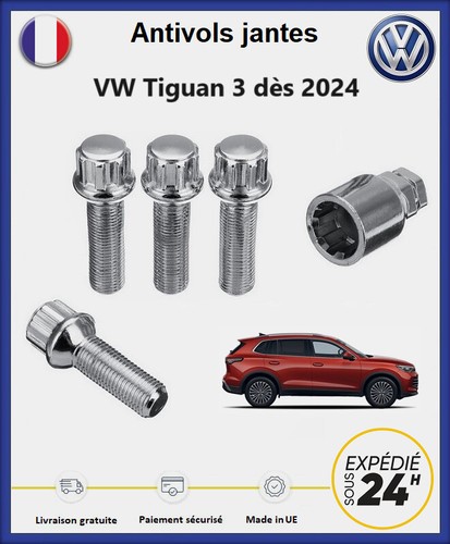 écrous antivol roues vw - de,
