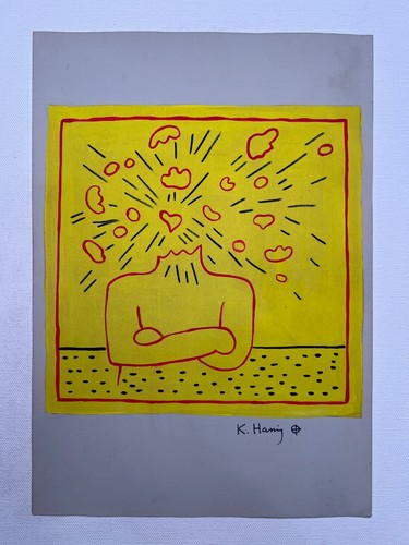 Keith haring dessin sur papier - dessin,