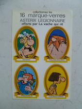 UDERZO /  ASTERIX  / 4   MARQUES VERRES VACHE QUI RIT     ANNEE 60