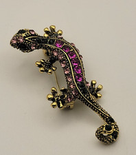 BROCHE SALAMANDRE STRASS  ! NEUF !