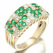 Bague diamant émeraude 18