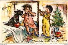 S23075 cpa Illustrateur Germaine Bouret " M.D Paris " Heureux Noël