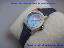 MONTRE DDP NEUVE CADRAN GRIS MÉTALLISÉ GARANTIE ACIER MASSIF BROSSÉ DAME /JUNIOR