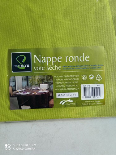 Nappe ronde papier effet - nappe,