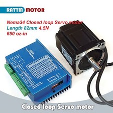 【EU】Nema34 4.5N.m Servo Motor Closed Loop 82mm 6A&HSS86 Hybrid Driver DC CNC Kit