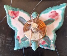 PARFUM ANCIEN LESOURD PRINTEMPS FLEURI  PRESENTOIR PAPILLON SIGNÉE AD  ( RARE )