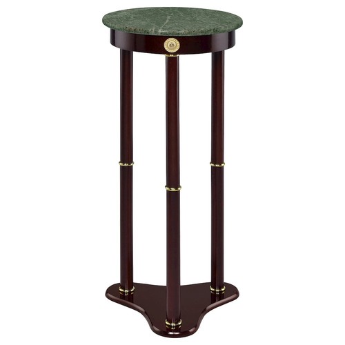 Edie round marble top accent - edie,