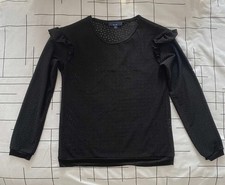 Sweat / pull femme noir maille ajourée Taille XS (32)