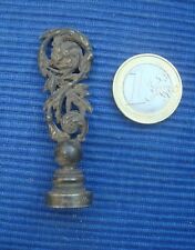 C7 Petit Cachet Sceau Métal Argenté Art Nouveau Ancien Matrice Vierge Granville