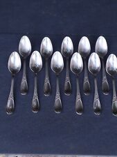11 Cuillères à dessert ou à café en métal argenté modèle louis XV orfèvre S A.