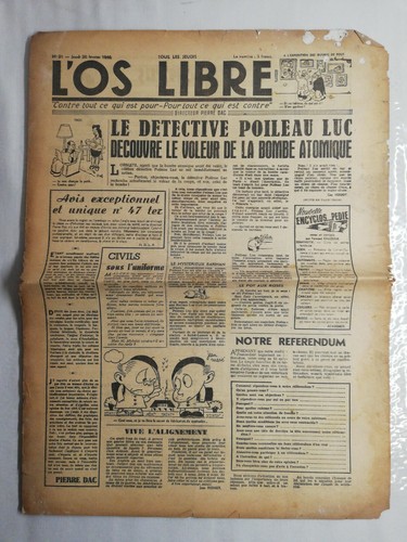 N29 ancien journal libre - journal, l'os