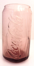COCA COLA® VERRE CANETTE COCA COLA ROSE McDO  12 cm x 6 cm Ø