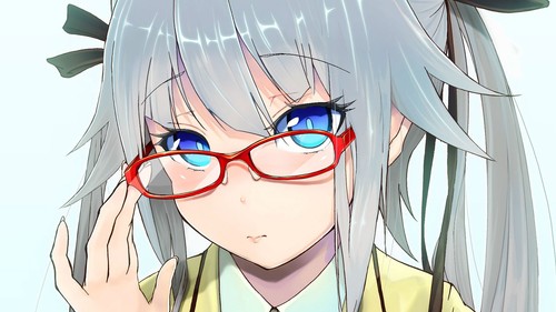 Girls silver hair twintails - girls,